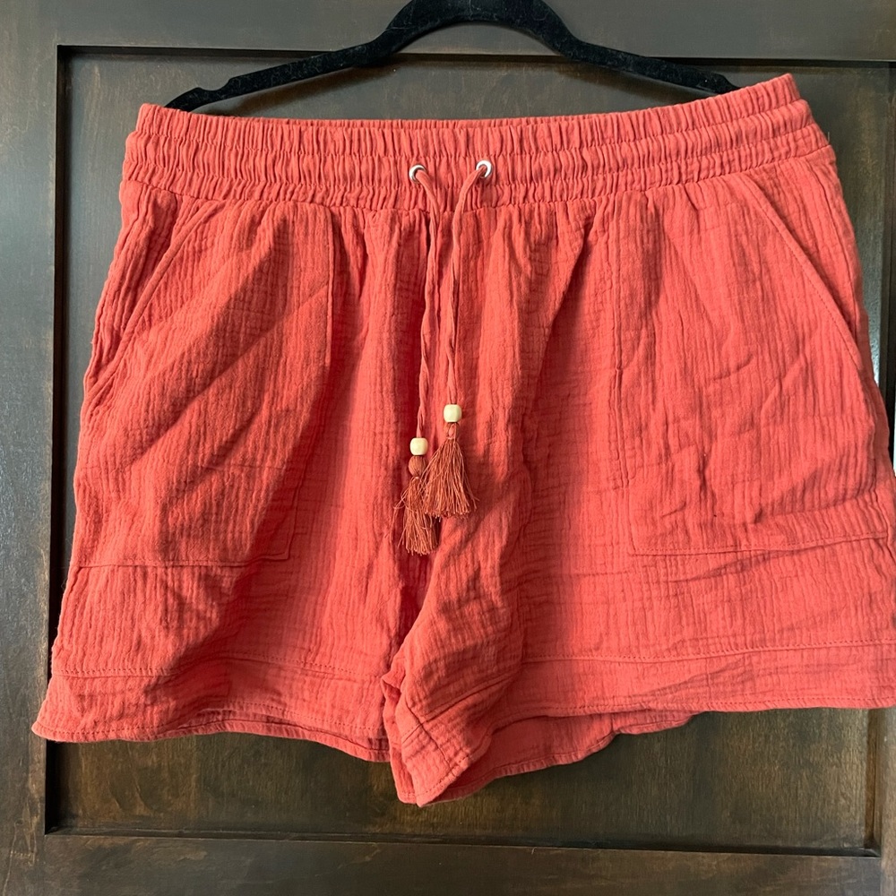 Coral Tie Shorts